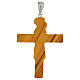 Crucifix en argent 925 bois d'olivier 8x6 cm s3