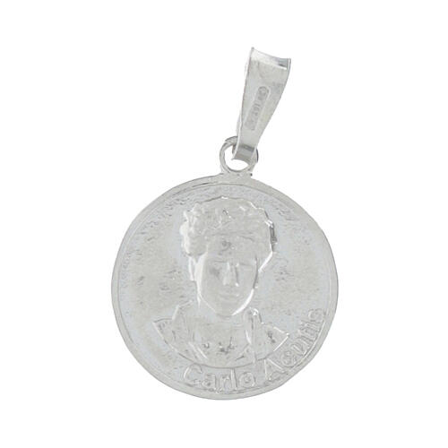 Médaille argent 925 Carlo Acutis 1,5 cm 1