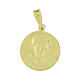 Medaglia Carlo Acutis 1,5 cm argento 925 bagno oro s1