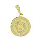 Medaglia Carlo Acutis 1,5 cm argento 925 bagno oro s2