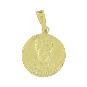 Carlo Acutis Medal 1.5 cm 925 Silver Gold Plated