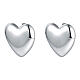 Orecchini lobo cuore grande acciaio inox s1