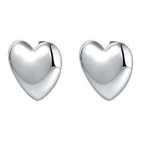 Stainless Steel Large Heart Stud Earrings
