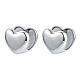 Orecchini cuore clip acciaio inox s1