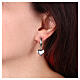 Boucles d'oreilles cercle avec pendentif cœur en acier inoxydable s2