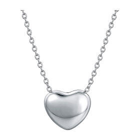 Collana cuore passante acciaio inox