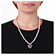 Collana perle cuore pendente acciaio inox s2