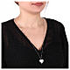 Collana catena pallini cuore pendente acciaio inox s2