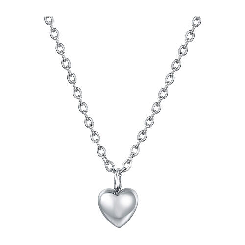 Stainless steel necklace with small heart pendant 1