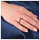 Anello cristalli rossi acciaio inox s2