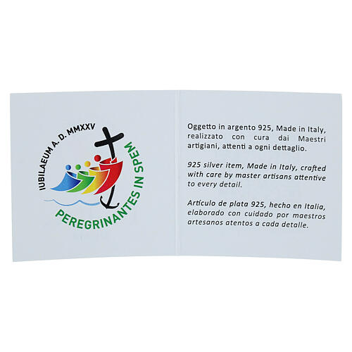 Ciondolo a campana logo Giubileo argento 925 placcato oro Endless 3