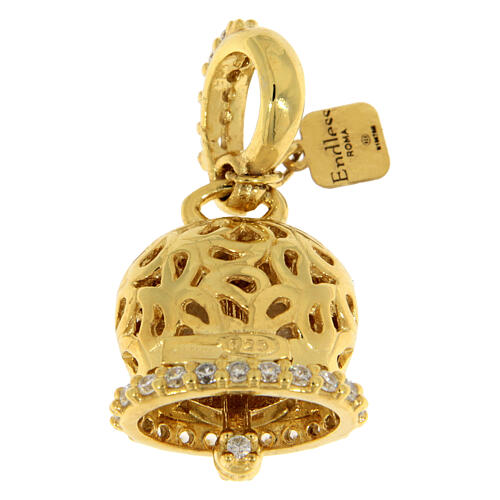 Anhänger „Jubiläumsglocke“ mit floraler Verzierung – vergoldetes 925er Silber, Endless by Teresa Roma 2