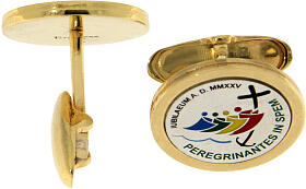 Gemelos logotipo Jubileo plata 925 chapada oro Endless