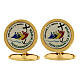 Gemelos logotipo Jubileo plata 925 chapada oro Endless s1