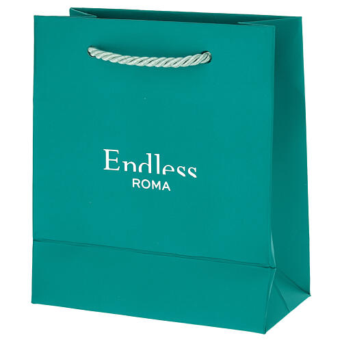 Ciondolo cristalli logo Giubileo argento 925 placcato oro Endless 5