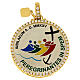 Ciondolo cristalli logo Giubileo argento 925 placcato oro Endless s1