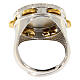 Anillo pandereta logotipo Jubileo plata 925 zircones chapado oro s5