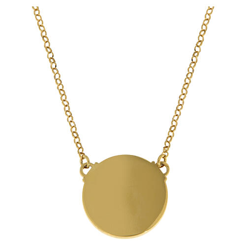 Collier pendentif rond logo Jubilé argent 925 plaqué or Endless 2