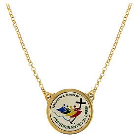 Collana ciondolo tondo logo Giubileo argento 925 placcato Endless