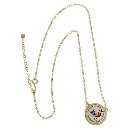 Collana ciondolo tondo logo Giubileo argento 925 placcato Endless 3