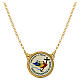 Colar pingente redondo logo Jubileu prata 925 banhado a ouro Endless s1