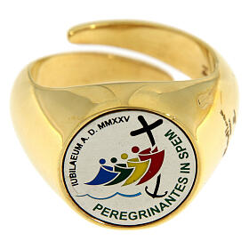 Anillo chevalier logotipo Jubileo plata 925 chapada oro Endless
