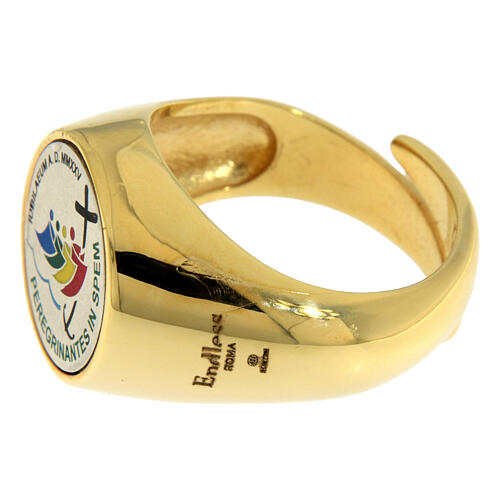 Anillo chevalier logotipo Jubileo plata 925 chapada oro Endless 3