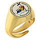 Chevalier ring with Jubilee logo 925 silver gold-plated by Endless s1