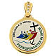 Colgante redondo logotipo Jubileo plata 925 chapada oro Endless s1