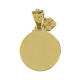 Colgante pequeño redondo logotipo Jubileo plata 925 chapado oro Endless