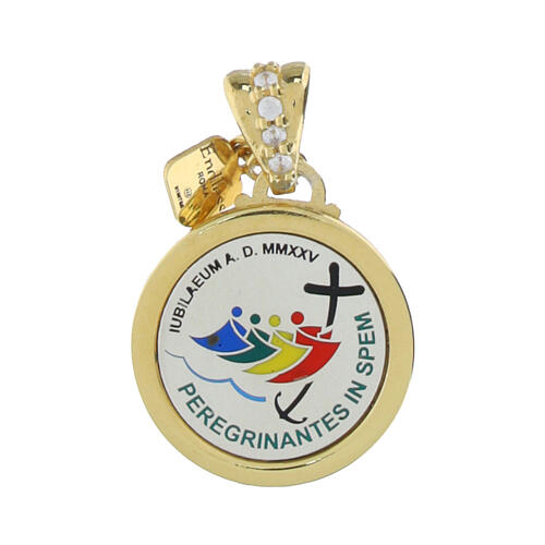 Pingente redondo logótipo Jubileu prata 925 banhado a ouro Endless 1