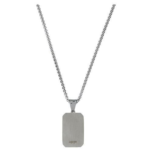 Collier Amen en acier avec pendentif en fibre de carbone 17x27 mm 3