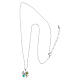 Collar Amen multicolor verdes y blancos plata 925 s3