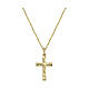 Collana Amen croce stilizzata dorata argento 925 s1