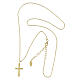 Collana Amen croce stilizzata dorata argento 925 s3