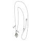 Collana Amen argento 925 charm cuore e croce zirconi bianchi s3