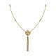 Collana dorata Amen charm cuore con croce zirconi bianchi argento 925 s1