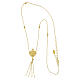 Collana dorata Amen charm cuore con croce zirconi bianchi argento 925 s3