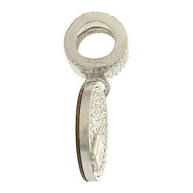 Filigree charm of sterling silver, gold and rhodium-plated Tree of Life