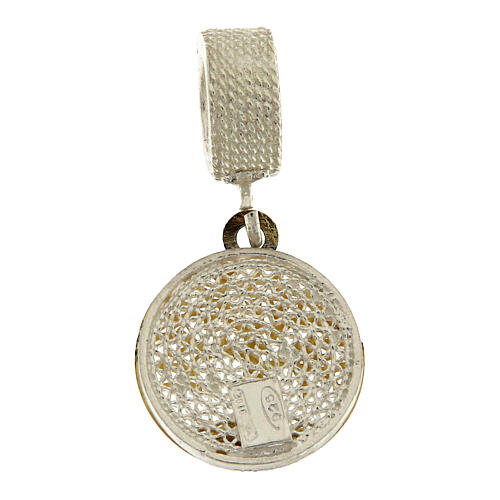 Colgante plateado Árbol de la Vida dorado rodiado 3