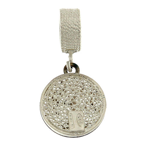 Sterling silver Tree of Life charm, filigree and rhodium-plated finish 3