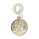 Sterling silver Tree of Life charm, filigree and rhodium-plated finish s1