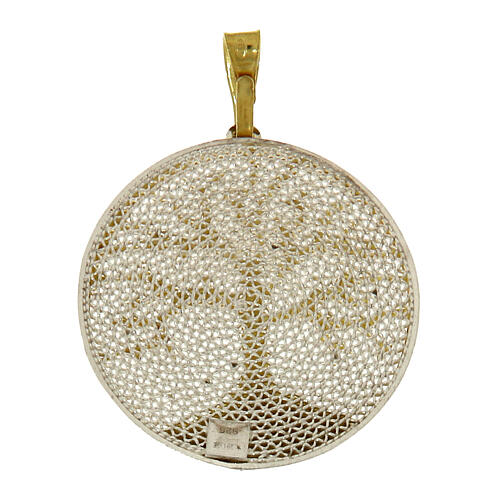 Pendant of 925 silver with filigree, gold and rhodium-plated Tree of Life, 1 in 2