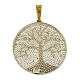 Pendant 2.5 cm 925 silver filigree Tree of Life gold rhodium-plated s2