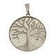 Ciondolo 2,5 cm filigrana albero della vita rodiato argento 925 s1