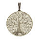 Ciondolo 2,5 cm filigrana albero della vita rodiato argento 925 s2