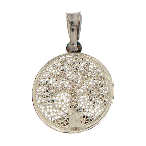 Tree of Life 925 Silver Filigree Pendant 1.5 cm Rhodium-plated 2