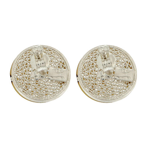Pendientes dorados Árbol de la Vida filigrana de plata 925 rodiados 3