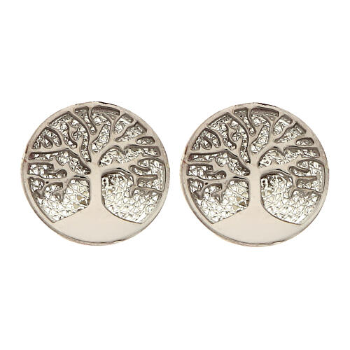 925 silver filigree Tree of Life earrings, rhodium-plated 1