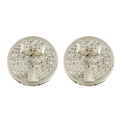 925 Silver Tree of Life Filigree Earrings Rhodium-Plated 3